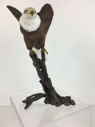 VTG 1985 Royal Worcester Birds Of Prey BALD EAGLE Bone China & Bronze Sculpture 7