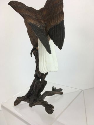 VTG 1985 Royal Worcester Birds Of Prey BALD EAGLE Bone China & Bronze Sculpture 8