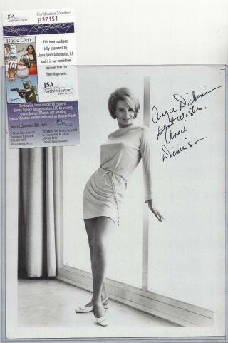 Angie Dickinson Television Movie Actress Autographed 8x10 B&w Photo Jsa