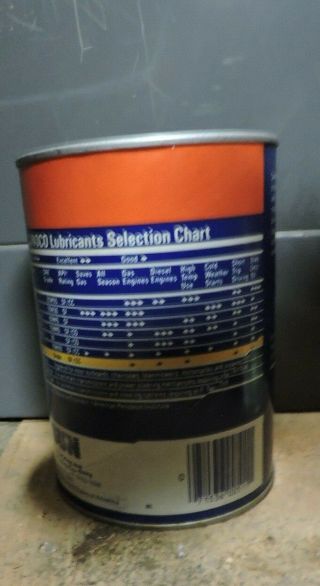 Vintage Full Cardboard Sunoco Oil Can,  1 Qt. ,  (L) 3