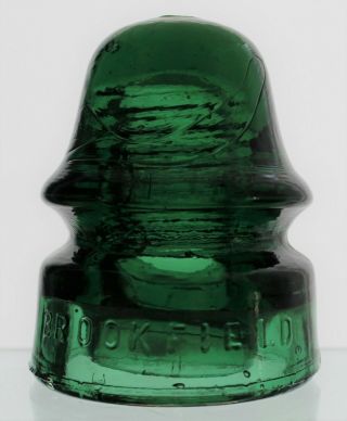 Emerald Green Cd 162 Brookfield York Glass Insulator