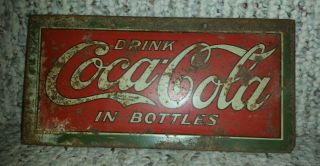 L@@k - Rare Vintage 1922 Tin Coca - Cola Sign