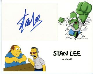 The Simpsons Stan Lee (1922 - 2018) Signed 8x10 Print