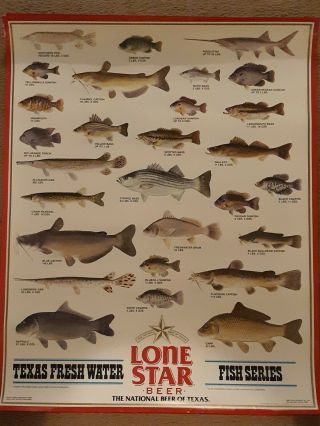 Vintage Lone Star Poster Freshwater Fish
