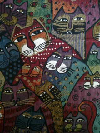 Laurel Burch Feline Cat Throw Blanket Tapestry