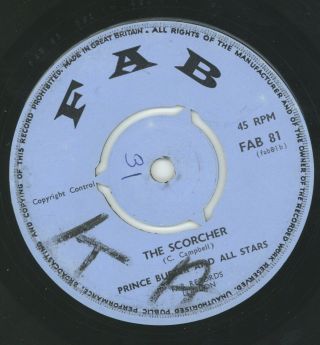 " The Scorcher.  " Prince Buster All Stars.  F A B 7in 1968.