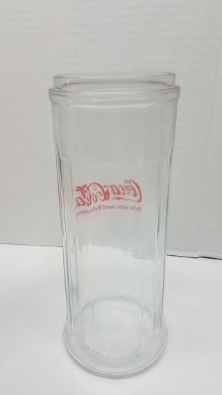 Vintage Coca Cola Delicious And Refreshing Glass Straw Dispenser Diner Style 6