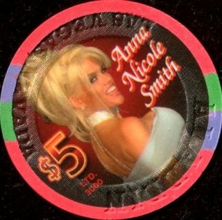 $5 Las Vegas Aladdin Anna Nicole Casino Chip - Unc