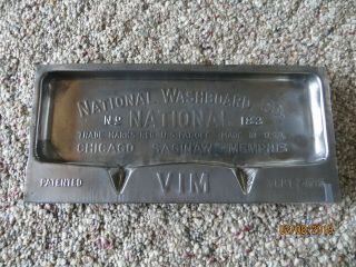 National Washboard Co.  No.  183,  1915,  Chicago - Saginaw - Memphis,  Metal Embossed Sign
