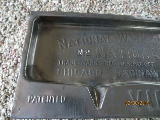 NATIONAL WASHBOARD CO.  NO.  183,  1915,  CHICAGO - SAGINAW - MEMPHIS,  METAL EMBOSSED SIGN 4