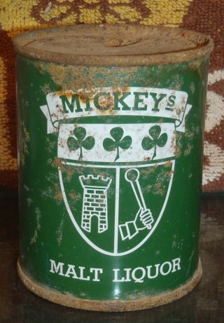 1950s 8 OUNCE MICKEYS MALT LIQUOR BEER CAN STERLING BREWERS EVANSVILLE INDIANA 3
