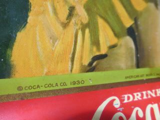 1930 Coca Cola Soda Soft Drink Advertising Metal Tray 2