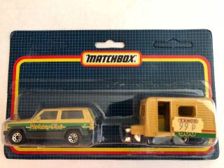 Matchbox Twin Packs: Jeep Cherokee Suv With Camping Trailer Very Rare