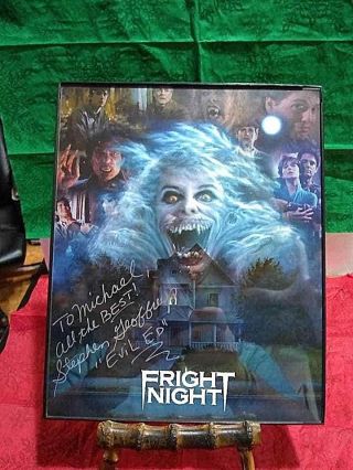 Fright Night Stephen Geoffreys As Evil Ed Autographed 8 X 10 Photo