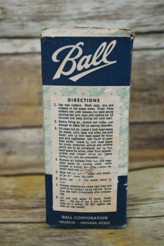 Vintage NOS Box of 12 Ball Zinc Canning Jar Lids Caps Porcelain Lined 4