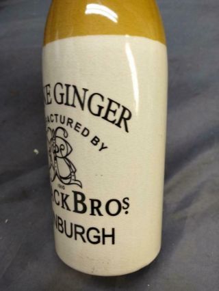 Antique Old Stoneware Pottery Ginger Beer Bottle Levack Bros Brothers Edinburgh 3