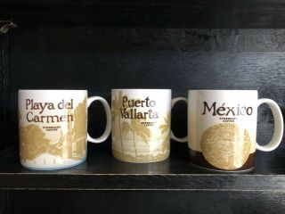 Starbucks Mug Set: Mexico,  Playa Del Carmen & Puerto Vallarta