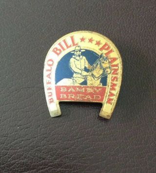 Vintage Buffalo Bill Plainsman Bambi Bread Metal Pin
