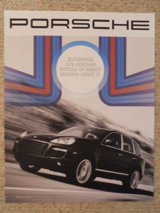 2007 Porsche " Decades” Cayenne Turbo Showroom Advertising Poster Rare Awesome