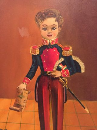 AGAPITO LABIOS (Mexican,  1898 - 1996) portrait Boy In Military Suit,  Signed 2