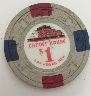 $1 Vintage Carver House Gaming Chip Casino Las Vegas