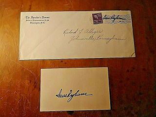 Sam Rayburn Als Signed Letter 1949 Texas Congressman Speaker Of The House W Enve