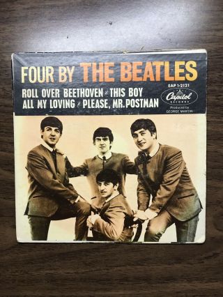 1964 - Four By The Beatles Capital 2121 Ep - Picture Sleeve & 45 Record - (rare)