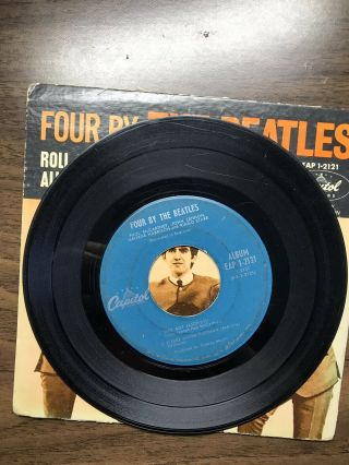 1964 - FOUR BY THE BEATLES CAPITAL 2121 EP - PICTURE SLEEVE & 45 RECORD - (RARE) 3