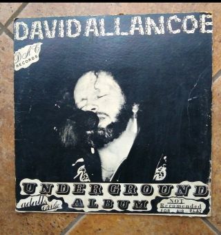 David Allan Coe : Underground Album Vinyl Record Lp (adults Only) Dac Records