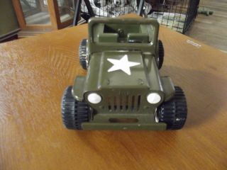 Vintage 1960’s/1970’s Tonka Army Jeep 10” Pressed Steel Toy