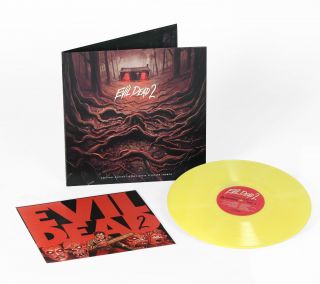 Evil Dead 2 Soundtrack Delta 88 Yellow Colored Lp Waxwork Insert Ost