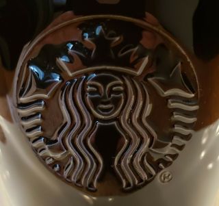 Starbucks Black Quilted Ceramic Tumbler Coffee Tea Siren 10 oz No lid 5