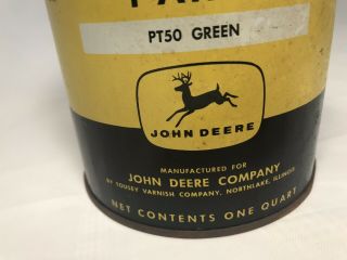 Vintage John Deere Green Paint Can,  Quart,  PT50 2