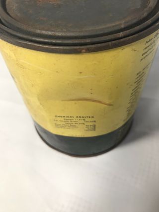 Vintage John Deere Green Paint Can,  Quart,  PT50 5