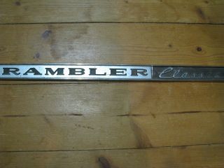 64 Rambler Classic Wagon Cast Metal Name Plate Strip For Car