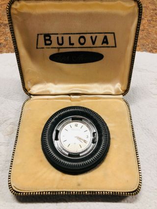 Vintage Rare Bulova B F Goodrich Promotional Tire Pocket Watch Advertising Swiss