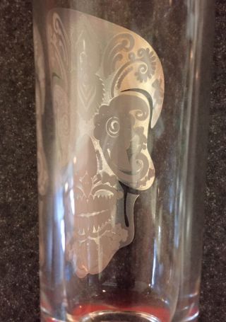 DAY OF THE DEAD Tall 2 oz Shot Shooter Glass Gold Sugar Skull 3