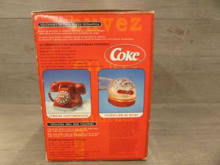 Coca - Cola Collectible Snow Dome Red Telephone Push Button 2