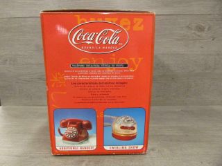 Coca - Cola Collectible Snow Dome Red Telephone Push Button 3