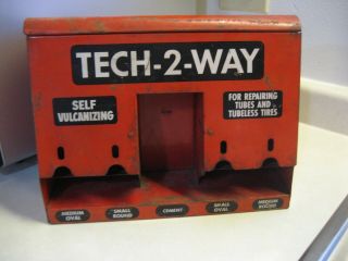 Tech Tire Repair Patches Metal Cabinet - Man Cave,  Firestone,  Goodyear,  Michelin