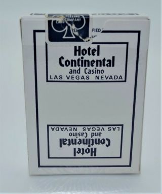 Casino Playing Cards - Continental Hotel Blue Deck Las Vegas Nv Uncut