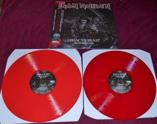 Iron Maiden ‎ Legacy Of The Beast In England Lp Red Vinyl With Obi Japan