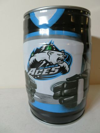 Molson Canadien Alaska Aces Hockey Can Limited Edition Keg Barrel 5 Liter Aces