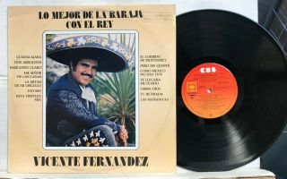 Vicente Fernandez " Lo Mejor De La Baraja " Lp Ranchero Cbs Compilation 1988