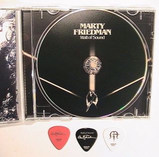 SIGNED IN PERSON MARTY FRIEDMAN WALL OF SOUND CD WITH 3 GUITAR PICKS 4