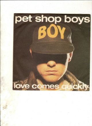 Pet Shop Boys Love Comes Quickly Aussie 7 " W/ps 80s Pop