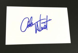 Adam West Hollywood Actor Signed Autograph 3x5 Index Card Batman