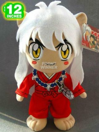 Rare 12 " Inuyasha Plush Stuffed Doll Inpl9536