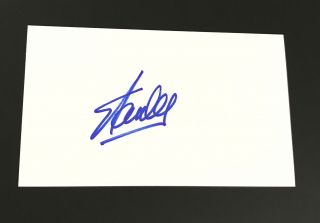 Stan Lee Spider - Man Creator Signed Autograph 3x5 Index Card Marvel Comics