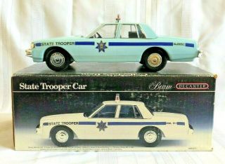 Vintage Jim Beam Blue State Trooper Decanter Car W/original Box (mo1)